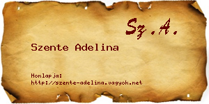 Szente Adelina névjegykártya